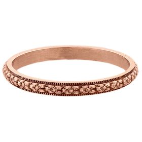 "Petite Orange Blossom" Vintage 14k Rose Gold Stacking Ring