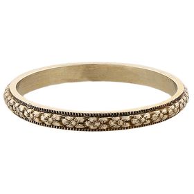 "Petite Orange Blossom" Vintage 14k White Gold Stacking Ring