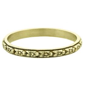 "Fruitful Marriage" Vintage 14k Green Gold Stacking Ring