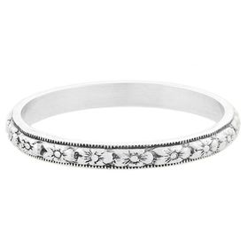 "Fruitful Marriage" Vintage Platinum Stacking Ring