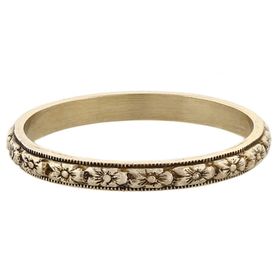 "Fruitful Marriage" Vintage 14k White Gold Stacking Ring