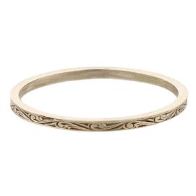"Eternal Love" Vintage 14k White Gold Stacking Ring