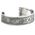 "Love and Regard" Women's Sterling Silver Wide Cuff Bracelet with Rubies