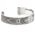 "Passionate Love" Women's Sterling Silver Wide Cuff Bracelet with Rubies