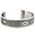"Enduring Love" Women's Sterling Silver Wide Cuff Bracelet with Rubies