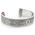 "Loyal Love" Women's Sterling Silver Wide Cuff Bracelet with Rubies
