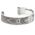 "Passionate Love" Women's Sterling Silver Wide Cuff Bracelet with Sapphires