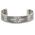 "Passionate Love" Women's Sterling Silver Wide Cuff Bracelet with Sapphires