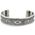 "Enduring Love" Women's Sterling Silver Wide Cuff Bracelet with Rubies