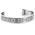"Aphrodite's Flower" Women's Engraved Sterling Silver Cuff Bracelet with Sapphires