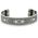 "Love At First Sight" Women's Sterling Silver Wide Cuff Bracelet with Sapphires