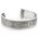 "Loyal Love" Women's Sterling Silver Wide Cuff Bracelet with Sapphires