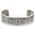 "Loyal Love" Women's Sterling Silver Wide Cuff Bracelet with Sapphires