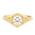"Four Tulips" 18k Yellow Gold Vintage Diamond Filigree Engagement Ring
