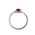 Die Struck 14k Yellow Gold & Sterling Silver HUGO KOHL Ring Set with Lab Ruby Cabochon