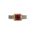 Die Struck 14k Yellow Gold & Sterling Silver HUGO KOHL Ring Set with Lab Ruby Cabochon