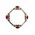 Die Struck 14k Yellow Gold & Sterling Silver HUGO KOHL Ring Set with four Lab Ruby Cabochons